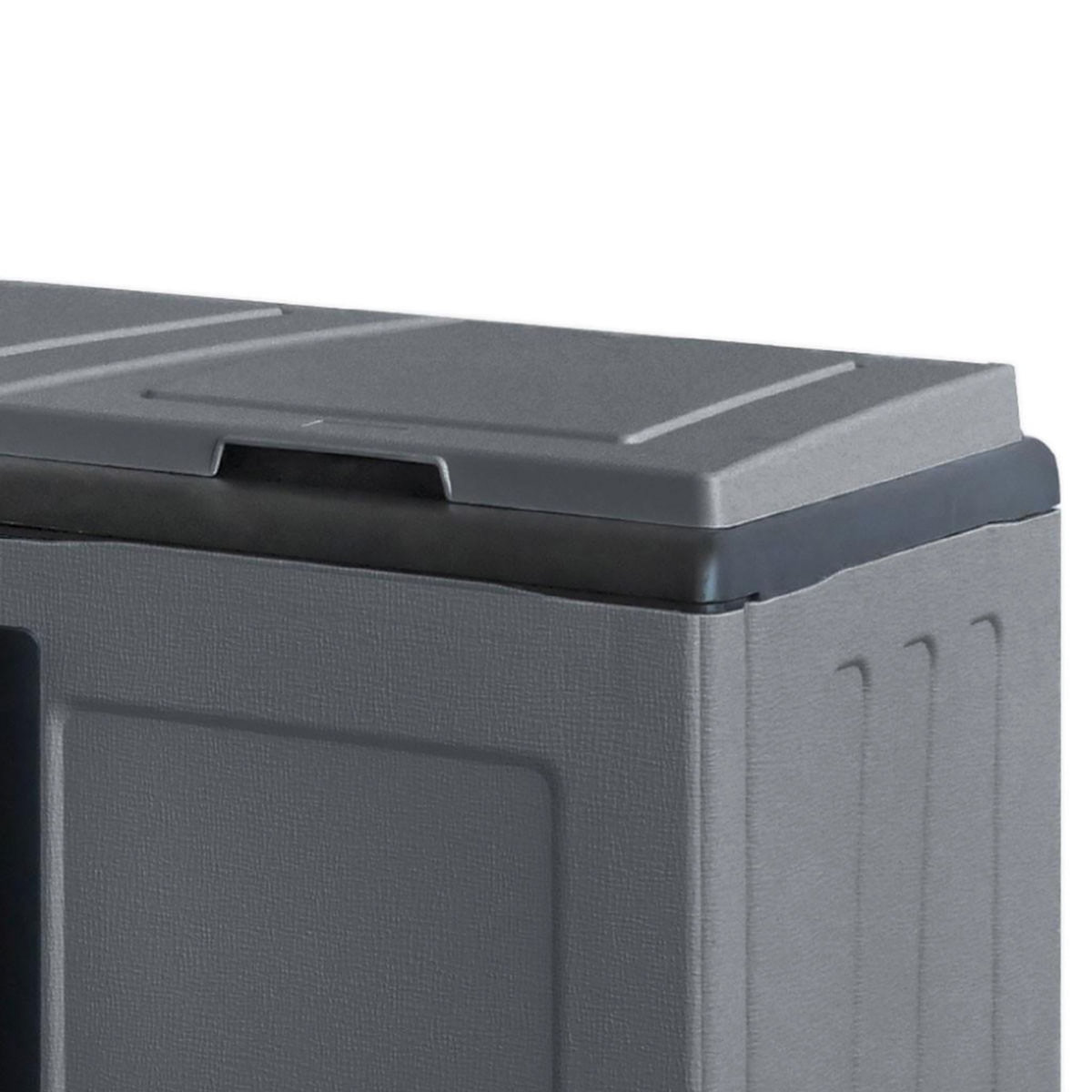 ART PLAST Cache Poubelles de tri Selectif 2 Sacs Meuble mi- hauteur Dim 68 x 37 x 84cm 2 Anneaux de support de sac 2 Portes Art Plast