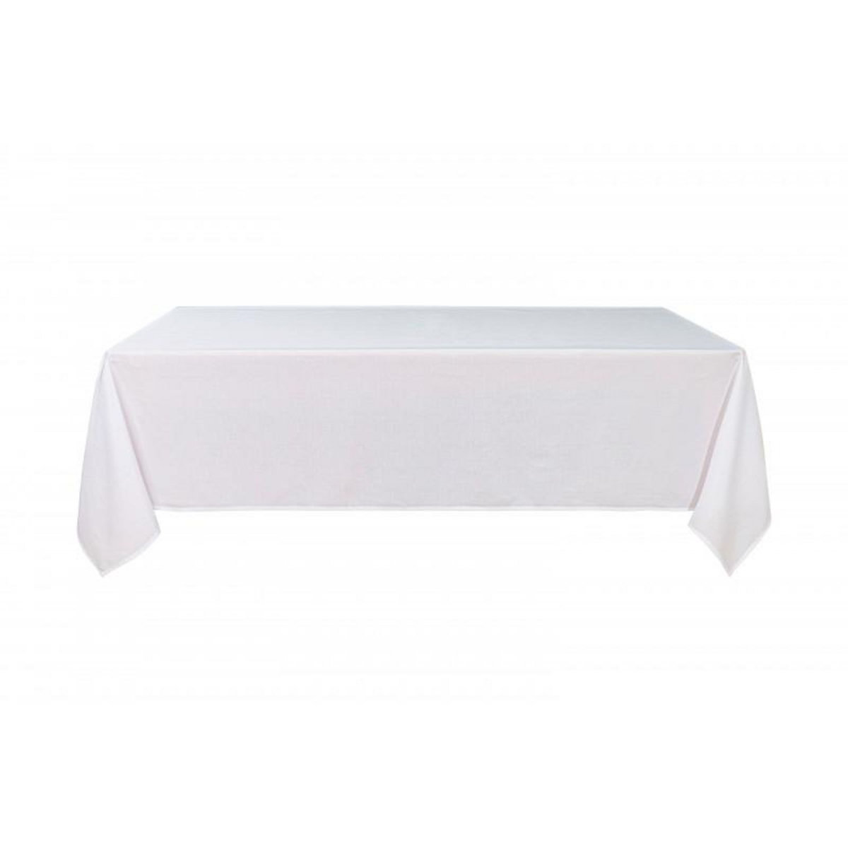 UNIVERS DECOR Nappe antitache unie blanche rectangulaire 145 x 240 cm