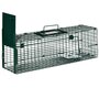 Voir la diapositive 1 : OUTSUNNY Piège de capture pour petits animaux type lapin rat - entrée, poignée - dim. 60L x 18l x 20H cm - métal vert