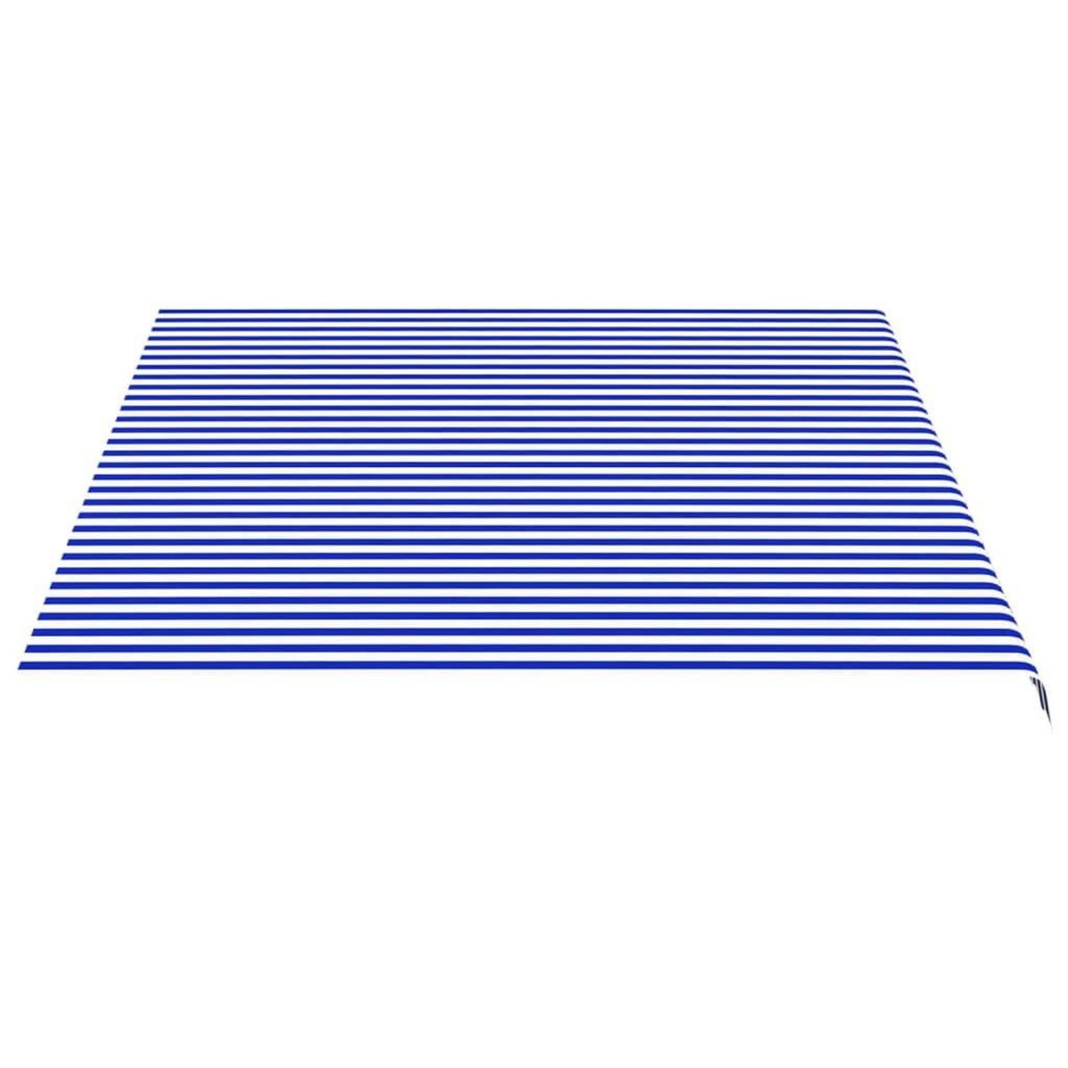 VIDAXL Tissu de remplacement pour auvent Bleu et blanc 4,5x3,5 m