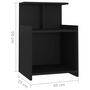 Voir la diapositive 6 : VIDAXL Table de chevet Noir 40x35x60 cm Agglomere