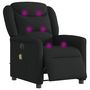 Voir la diapositive 3 : VIDAXL Fauteuil de massage inclinable electrique Noir Tissu