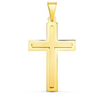 L'ATELIER D'AZUR Pendentif  - Médaille Croix Or 18 Carats 750 Jaune - Chaine Offerte