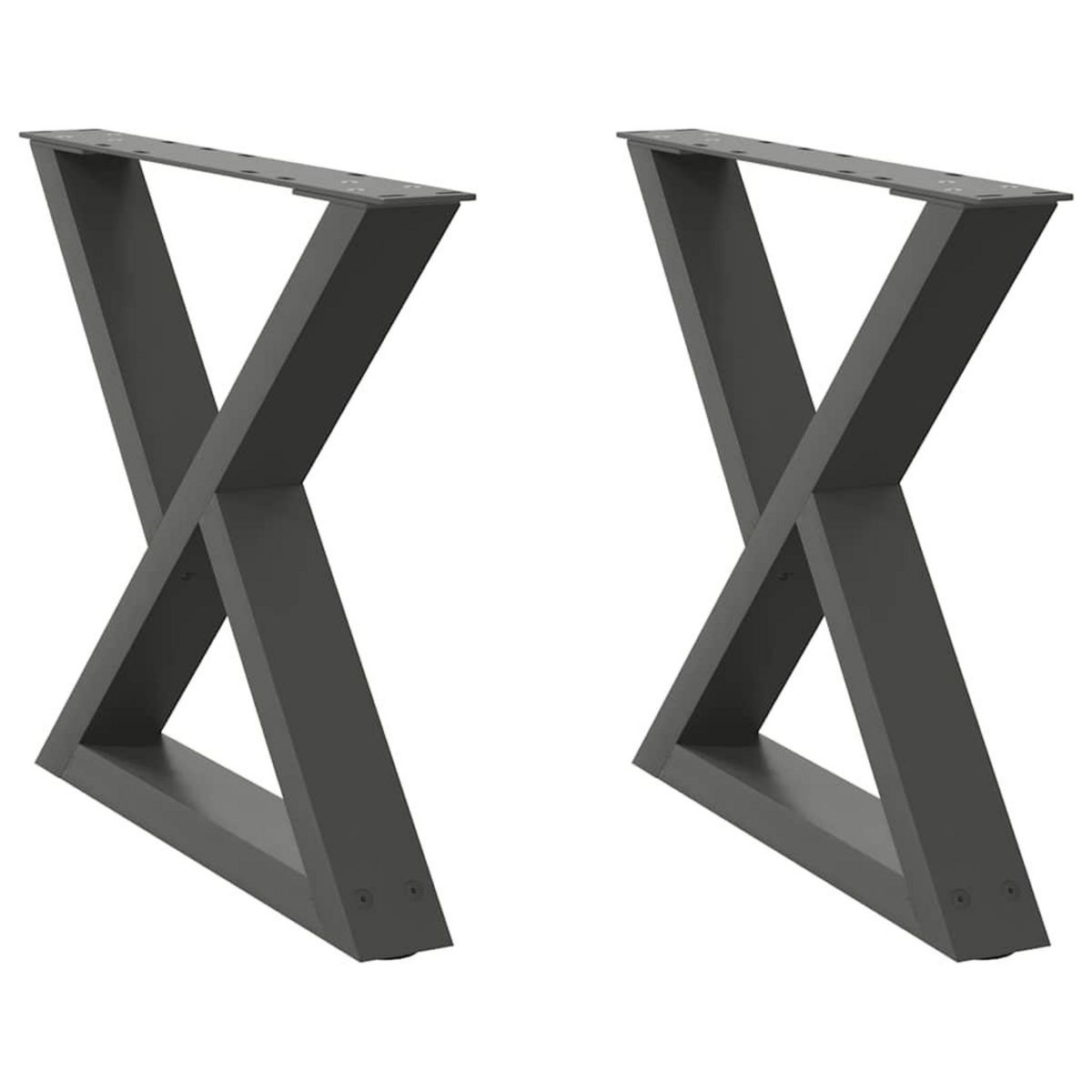 VIDAXL Pieds de table basse 2 pcs anthracite 60x(42-43,3) cm
