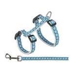 Trixie Harnais chat TRIXIE - Avec laisse - 27–45 cm - 13 mm - 1,20 m - Gris et bleu