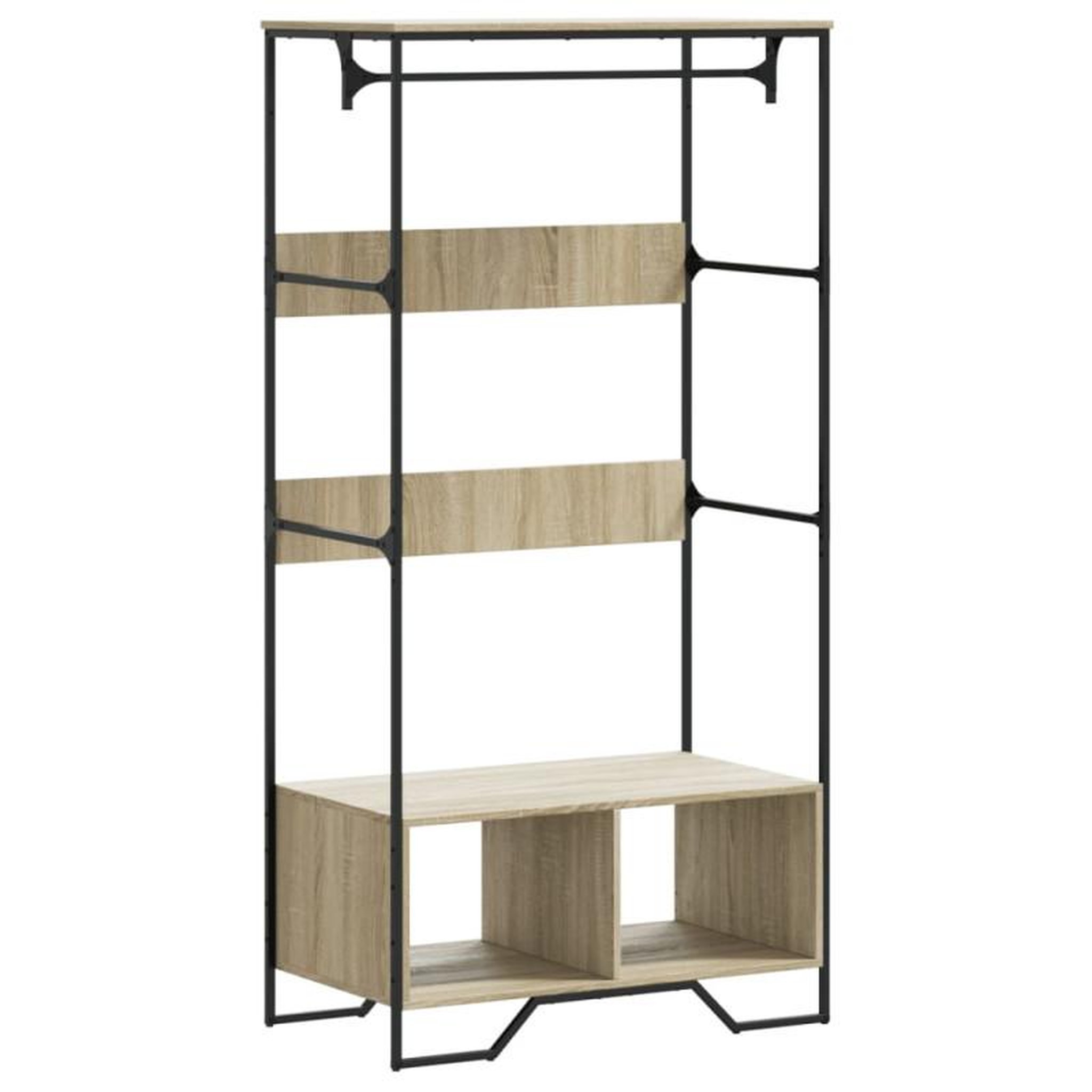 Voir la diapositive 2 : VIDAXL Armoire chêne sonoma 90x50x180 cm bois d ingénierie