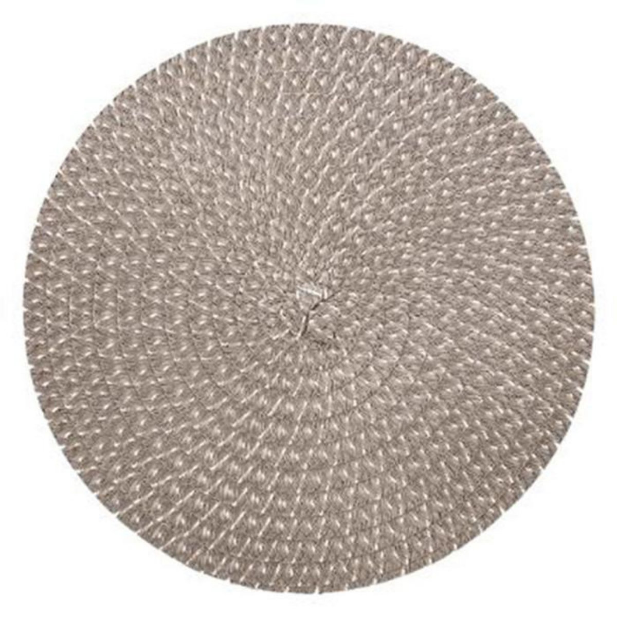 SECRET DE GOURMET Set de Table Tressé Déco  Irisé  38cm Gris