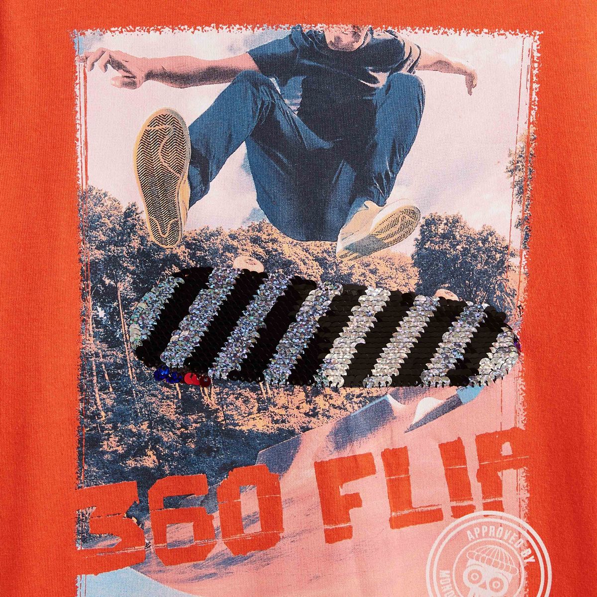 INEXTENSO T-shirt manches courtes à sequins skater garçon