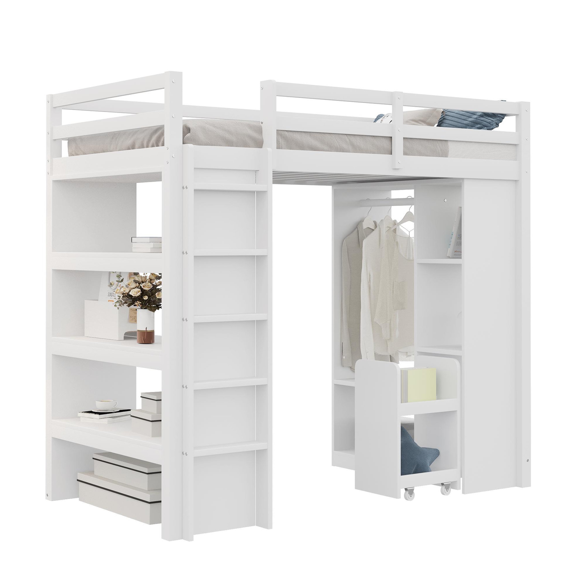 MERAX Lit mezzanine. Coloris disponibles : Gris