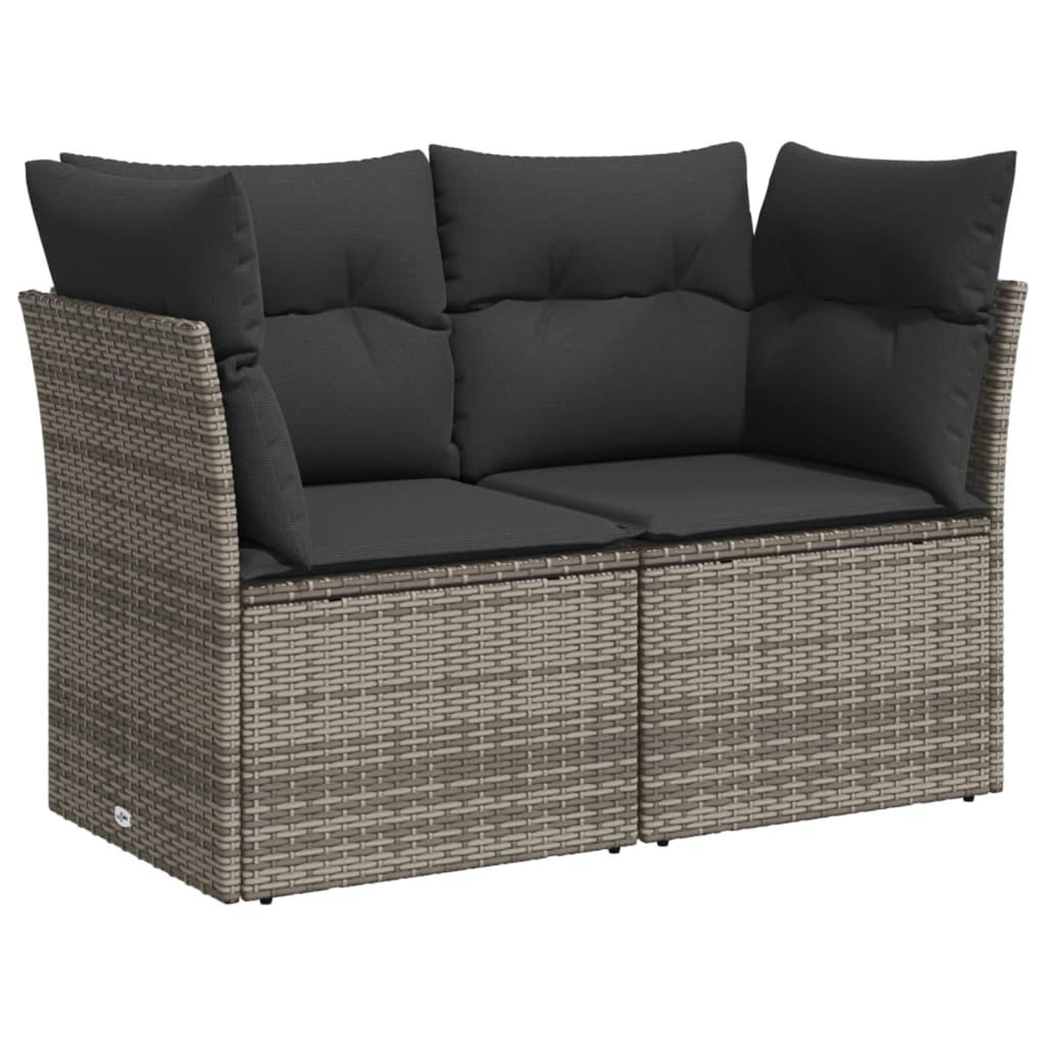 Voir la diapositive 5 : VIDAXL Salon de jardin avec coussins 10 pcs gris resine tressee
