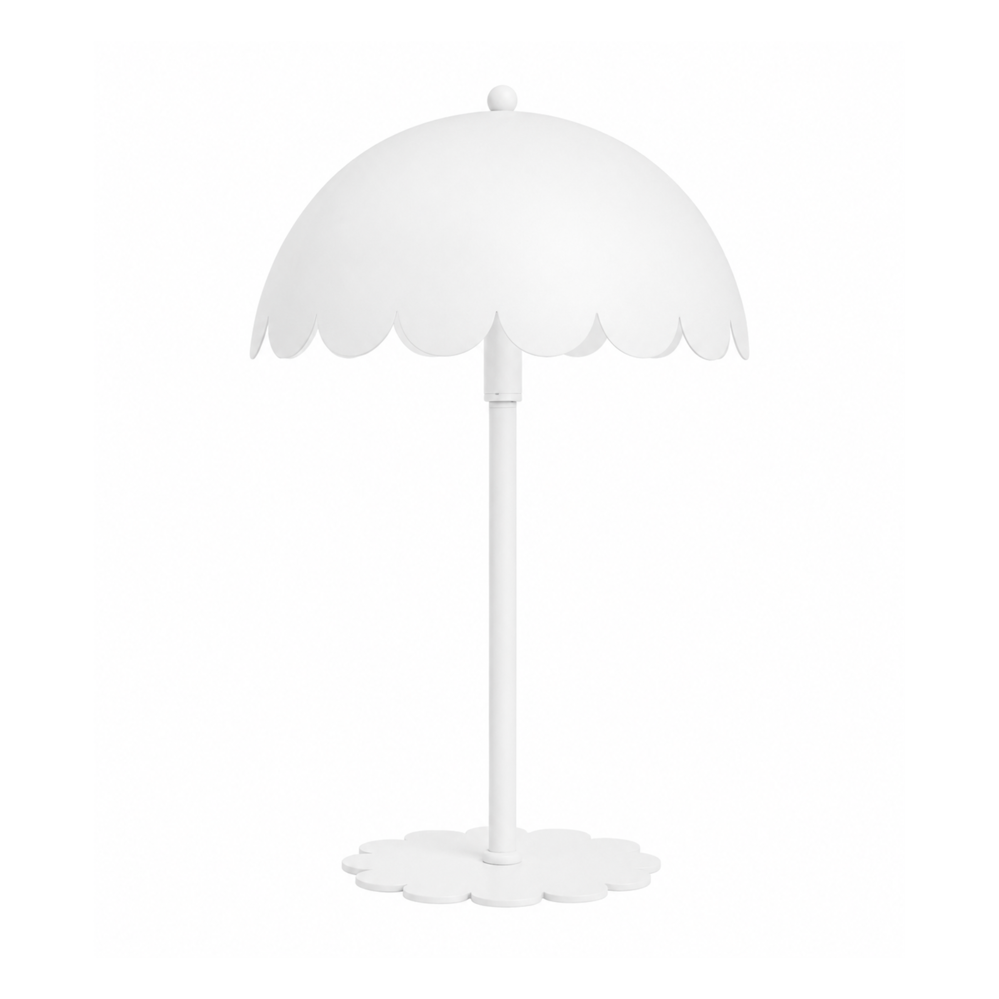 MAISON PAVANE Lampe à poser en métal blanc H43 cm-Flow