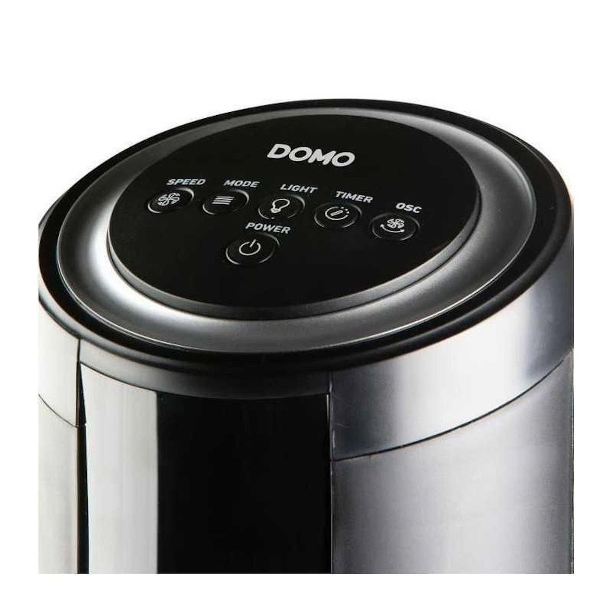 Domo Ventilateur colonne - DOMO - 50 W - Eclairage d'ambiance - Oscillation large - 5 vitesses - Télécommande incl