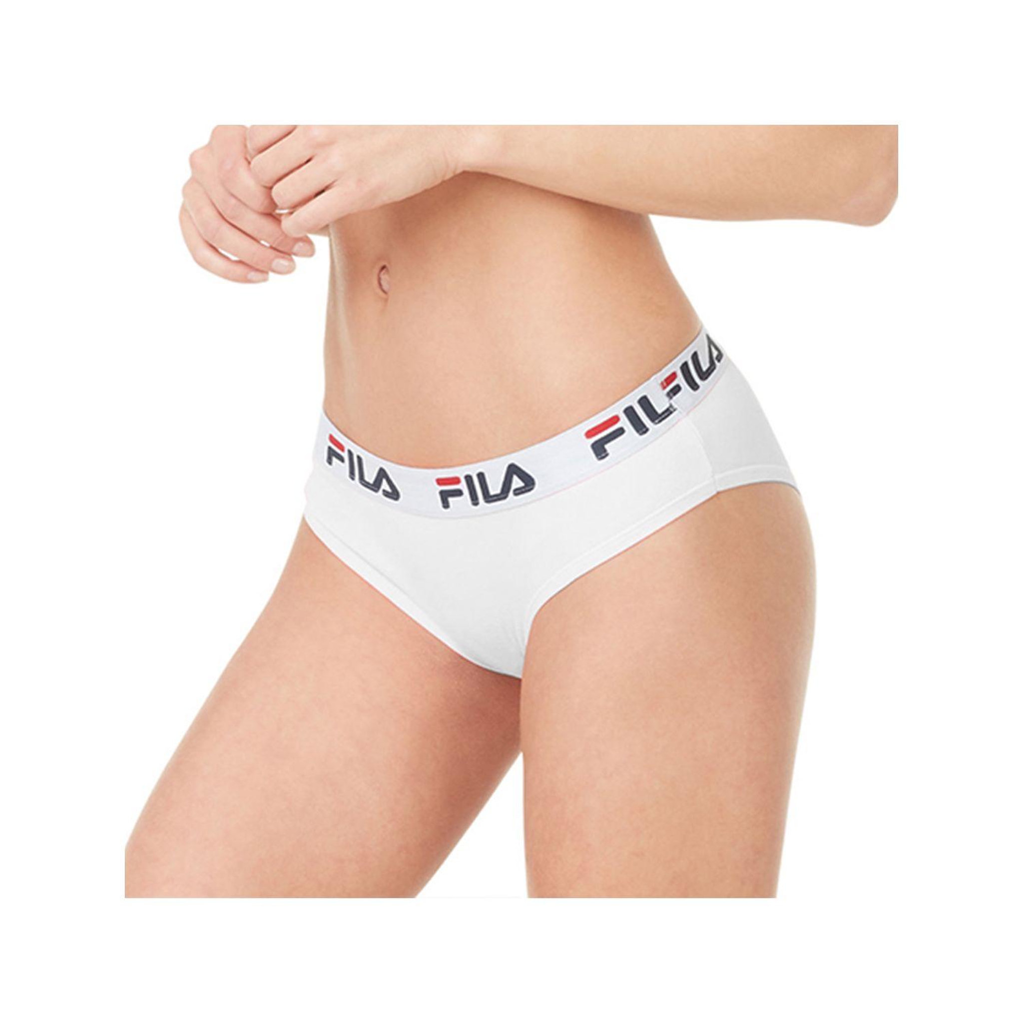 Voir la diapositive 4 : FILA Lot de 3 culottes coton femme fila fu6043 gris, noir et blanc