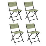 Paris Prix Lot de 4 Chaises Pliables  Jardin  79cm Vert