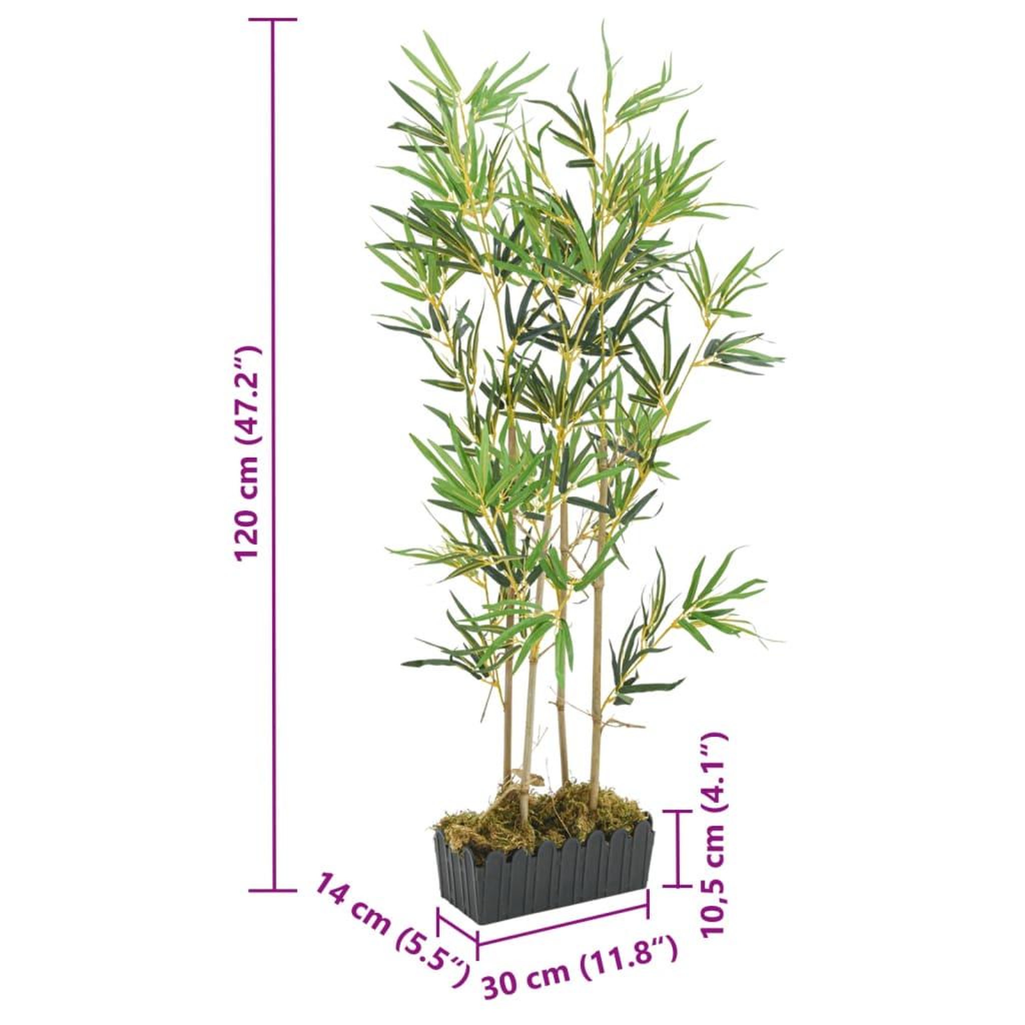 Voir la diapositive 6 : VIDAXL Bambou artificiel 552 feuilles 120 cm vert