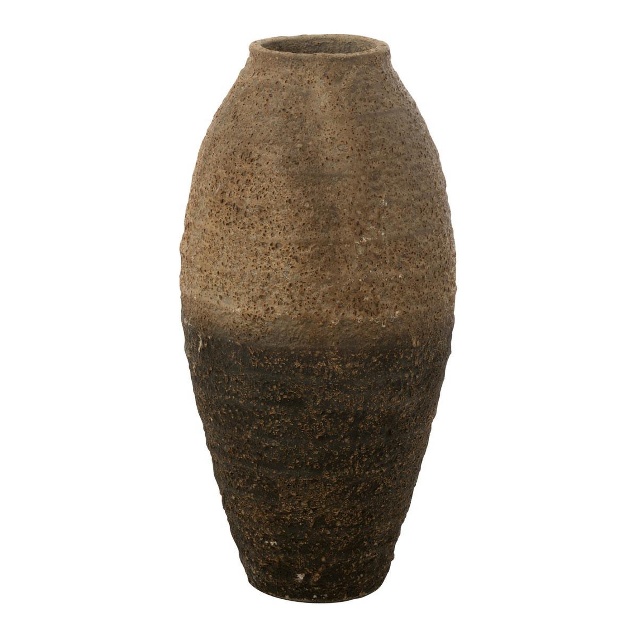 J-LINE Vase antique en ciment  mack  80cm marron & noir