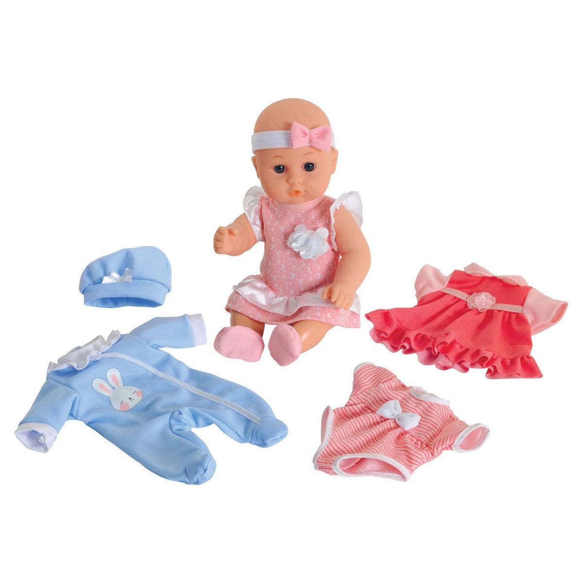 One Two Fun Mon bébé avec tenues - 30 cm