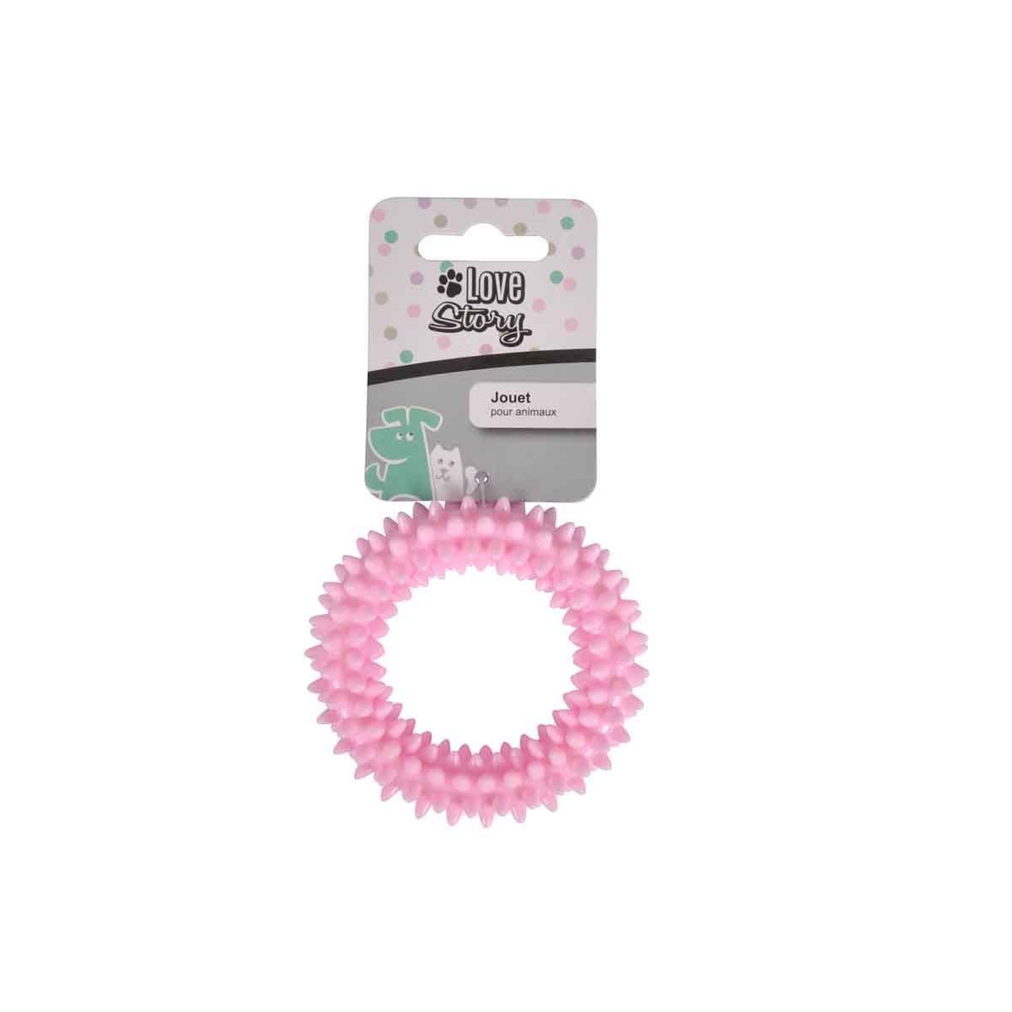 Voir la diapositive 6 : HOMEA Jouet anneau pour chien & chat  puppy  8cm rose