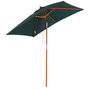 Voir la diapositive 1 : OUTSUNNY Parasol rectangulaire inclinable bois polyester haute densité 2L x 1,5l x 2,3H m vert foncé