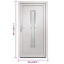 Voir la diapositive 6 : VIDAXL Porte d'entree Blanc 98x200 cm PVC
