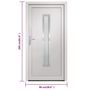 Voir la diapositive 6 : VIDAXL Porte d'entree Blanc 98x200 cm PVC