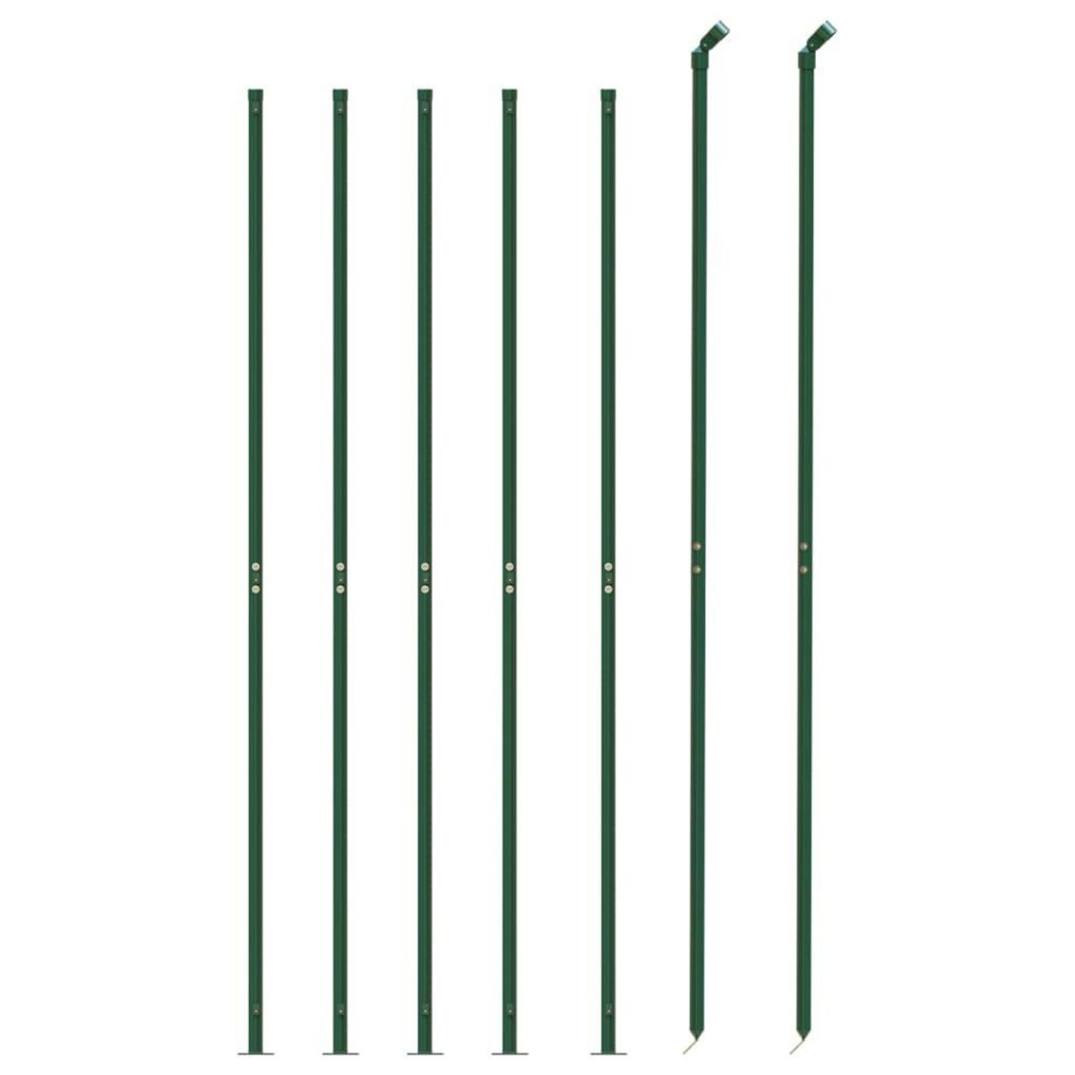 VIDAXL Cloture en treillis metallique avec bride vert 2,2x10 m