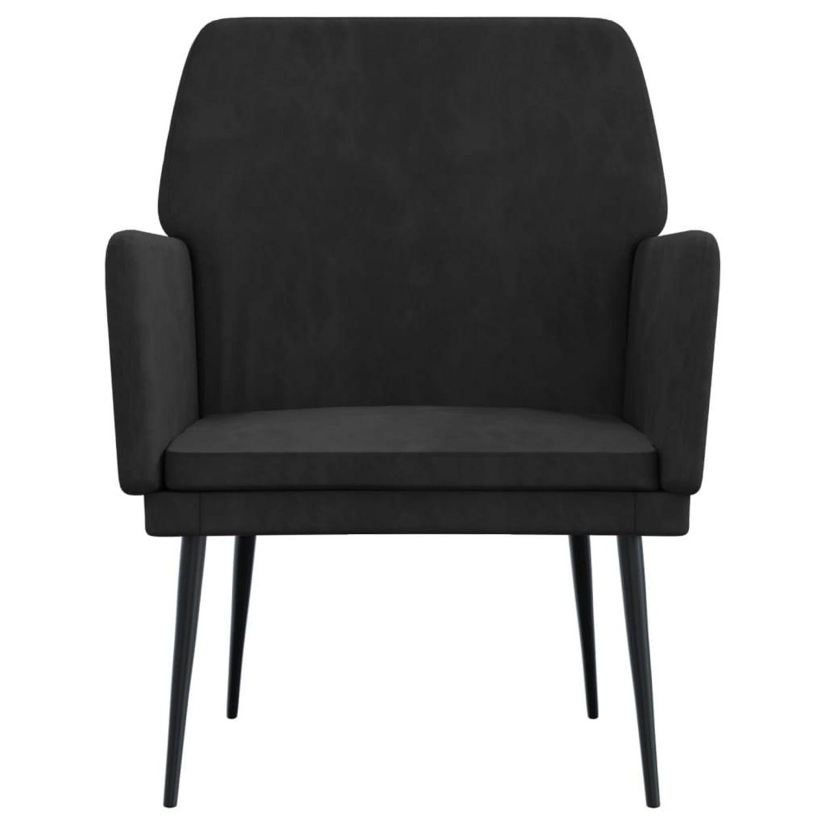 VIDAXL Fauteuil Noir 62x79x79 cm Velours