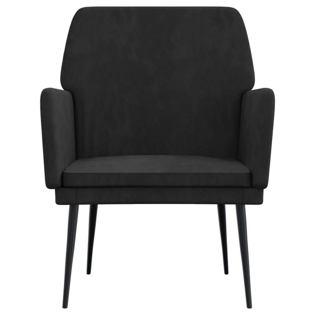 VIDAXL Fauteuil Noir 62x79x79 cm Velours