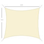 Voir la diapositive 3 : OUTSUNNY Voile d'ombrage rectangulaire 6L x 4l m polyester imperméabilisé haute densité 160 g/m² crème