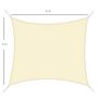 Voir la diapositive 3 : OUTSUNNY Voile d'ombrage rectangulaire 6L x 4l m polyester imperméabilisé haute densité 160 g/m² crème