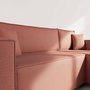 Voir la diapositive 4 : BEST MOBILIER Jonas - canapé d'angle réversible 4 places convertible avec coffre en tissu texturé