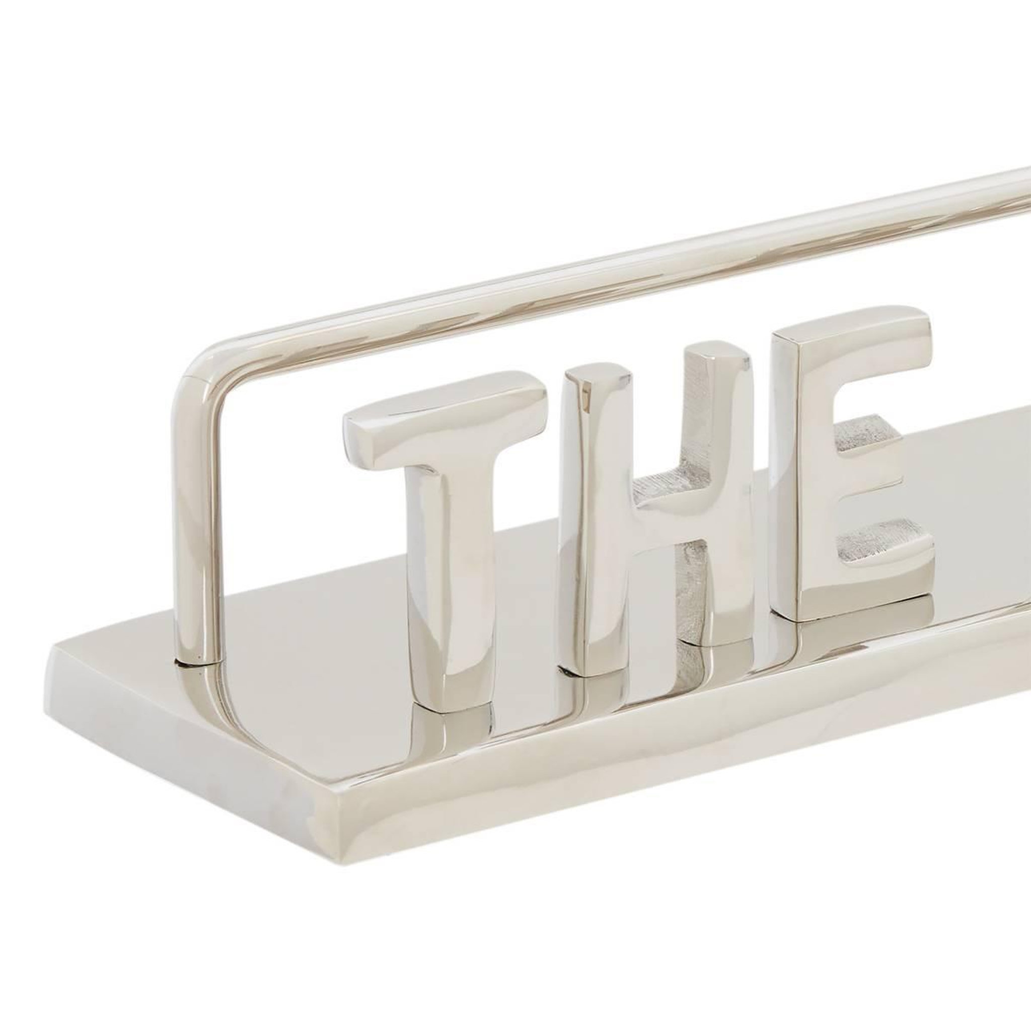 Voir la diapositive 2 : ATMOSPHERA Mot déco à poser  the boss  31cm argent