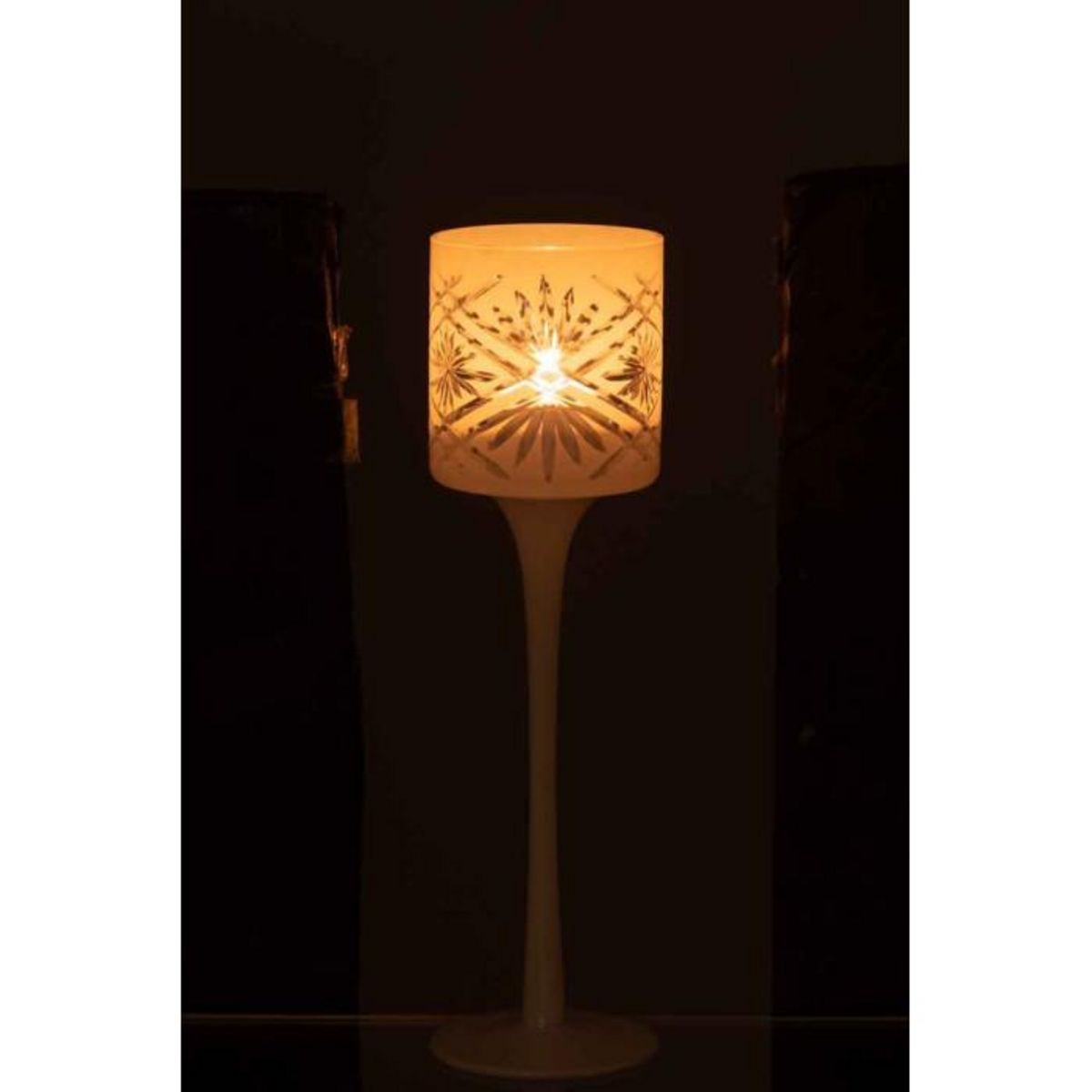 Paris Prix Photophore sur Pied Déco  Santorini  25cm Blanc