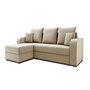 Voir la diapositive 1 : BEST MOBILIER Harvey - canapé d'angle réversible 4 places convertible avec coffre en velours