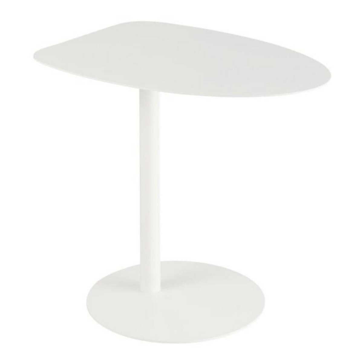 Paris Prix Table d'Appoint en Métal  Ice  55cm Blanc