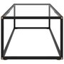 VIDAXL Table basse Noir avec verre trempe 120x50x35 cm