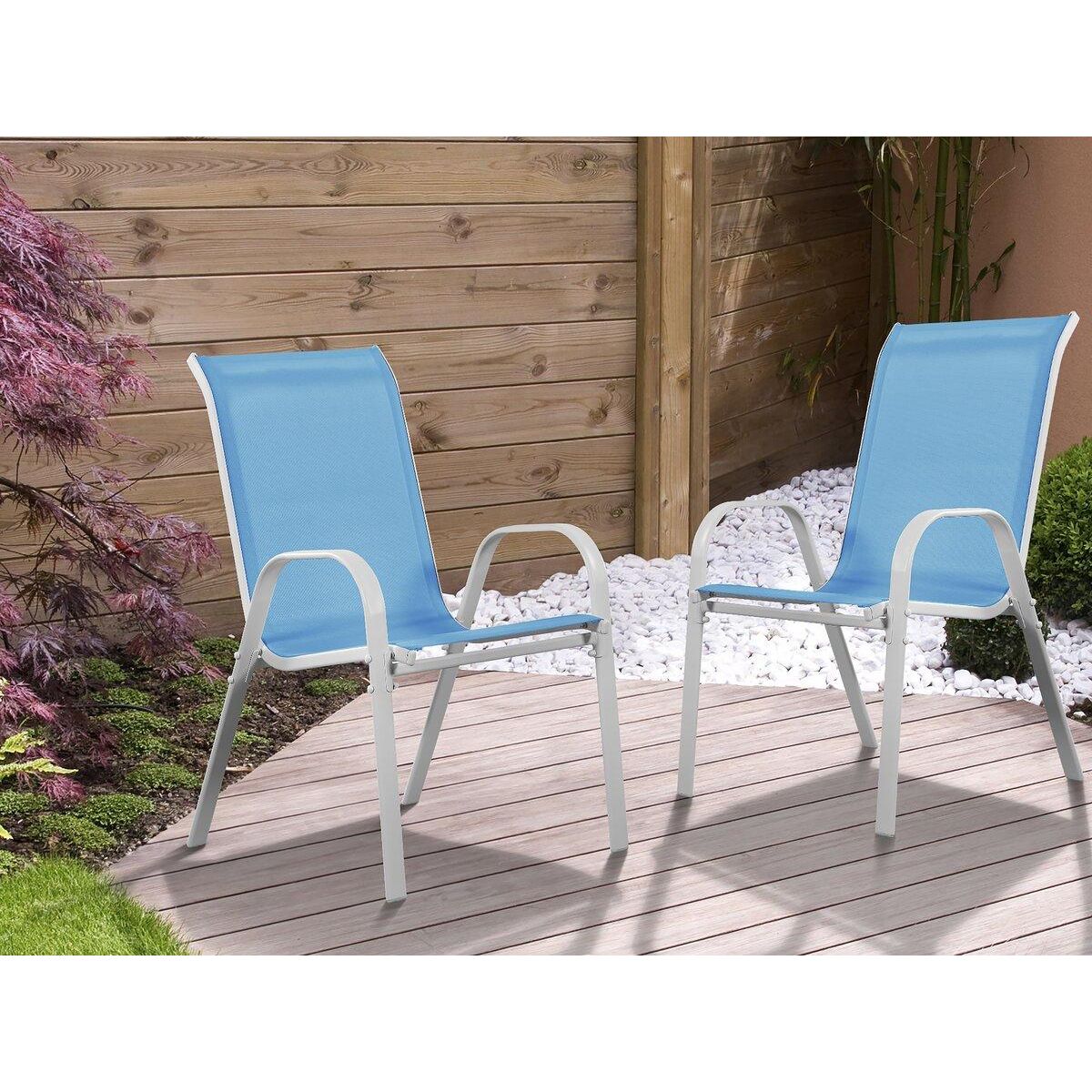 Habitat et Jardin Fauteuil jardin Textilène  Cordoba  - Phoenix - Bleu - Lot de 2