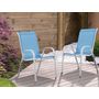 Voir la diapositive 2 : Habitat et Jardin Fauteuil jardin Textilène  Cordoba  - Phoenix - Bleu - Lot de 2
