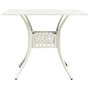 Voir la diapositive 2 : VIDAXL Table de jardin Blanc 90x90x73 cm Aluminium coule