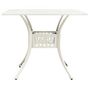 Voir la diapositive 2 : VIDAXL Table de jardin Blanc 90x90x73 cm Aluminium coule