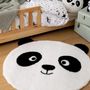 Voir la diapositive 3 : Atmosphera Kids Tapis Enfant Rond  Panda  100cm Blanc & Noir