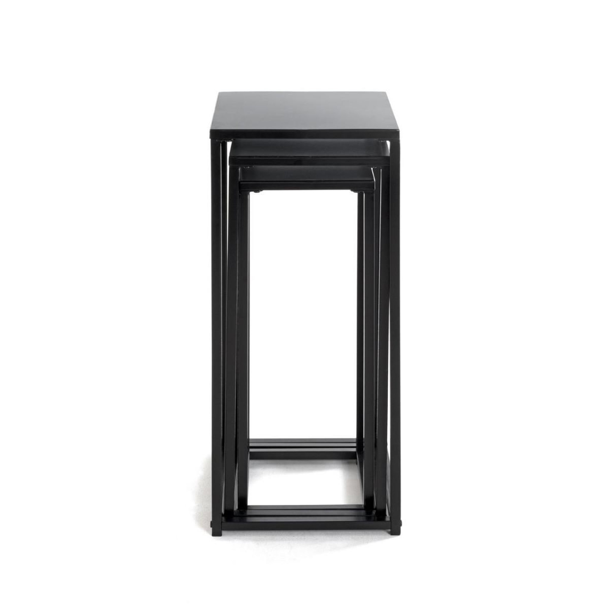 Voir la diapositive 4 : Paris Prix Lot de 3 porte-plantes en métal  cromano  71cm noir