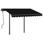 Voir la diapositive 3 : VIDAXL Auvent manuel retractable avec LED 3,5x2,5 m Anthracite