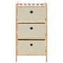 Voir la diapositive 3 : VIDAXL Etageres de rangement avec 3 paniers en tissu 2 pcs beige cedre