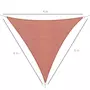 OUTSUNNY Voile d'ombrage triangulaire grande taille 4 x 4 x 4 m polyéthylène haute densité résistant aux UV rouille