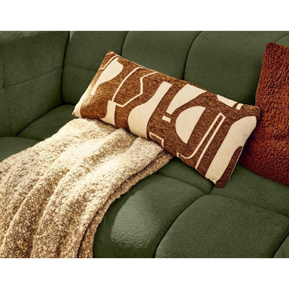 LISA DESIGN Suzano - canapé droit 2 places en tissu texturé