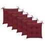 Voir la diapositive 4 : VIDAXL Chaises a manger d'exterieur lot de 6 et coussins Acacia massif