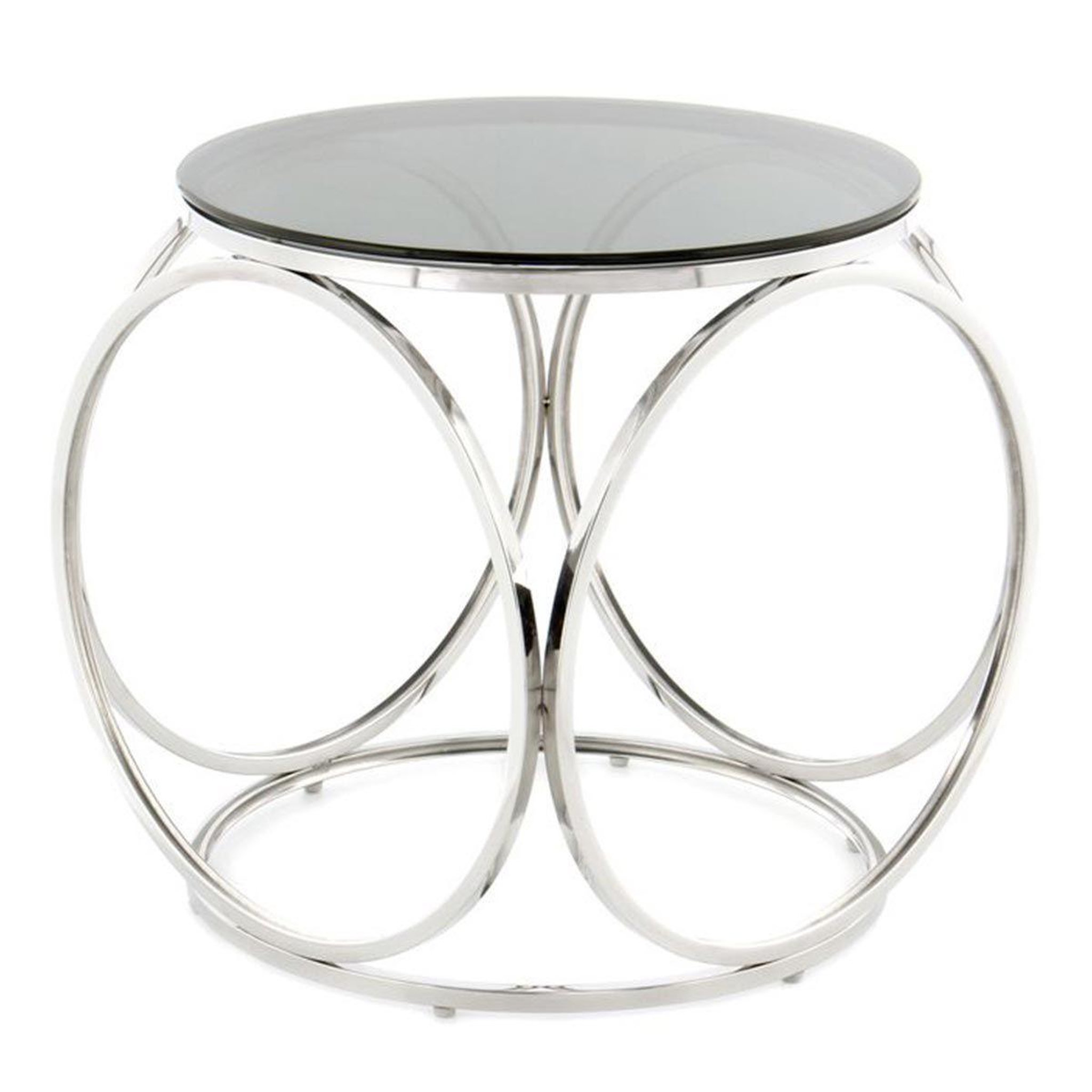 Paris Prix Table d'appoint design  whitney  52cm noir & argent