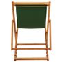 Voir la diapositive 5 : VIDAXL Chaise pliable de plage bois d'eucalyptus et tissu vert