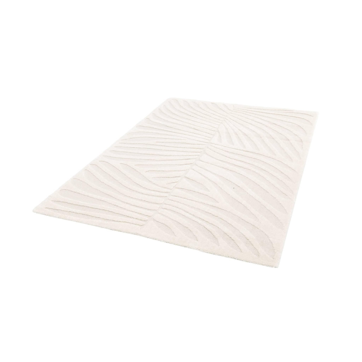 SWEEEK Tapis intérieur motif en relief végétal crème Lily